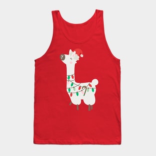 Christmas llama Tank Top